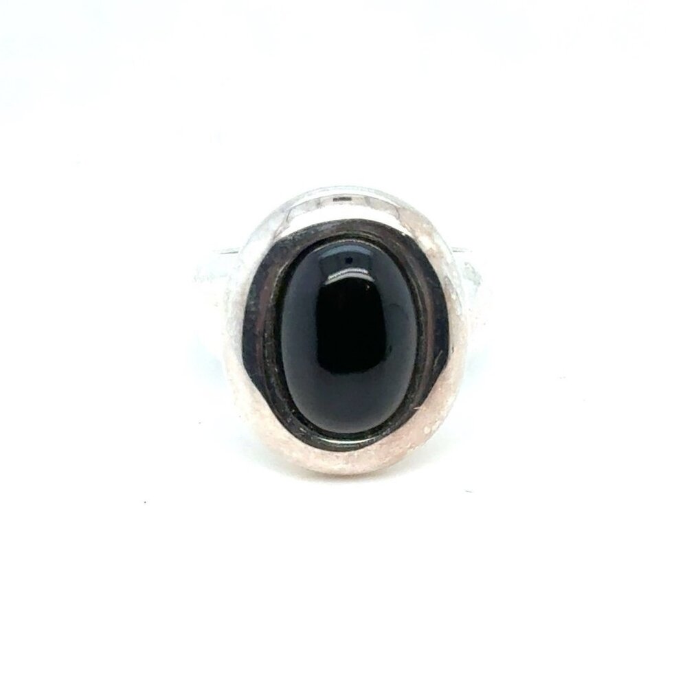 925‎ Silver Cabuchon Onyx Ring